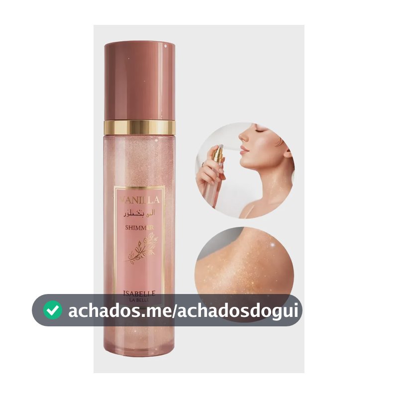 Perfume Body Splash Vanilla Com Brilho Glitter Shimmer 300ml