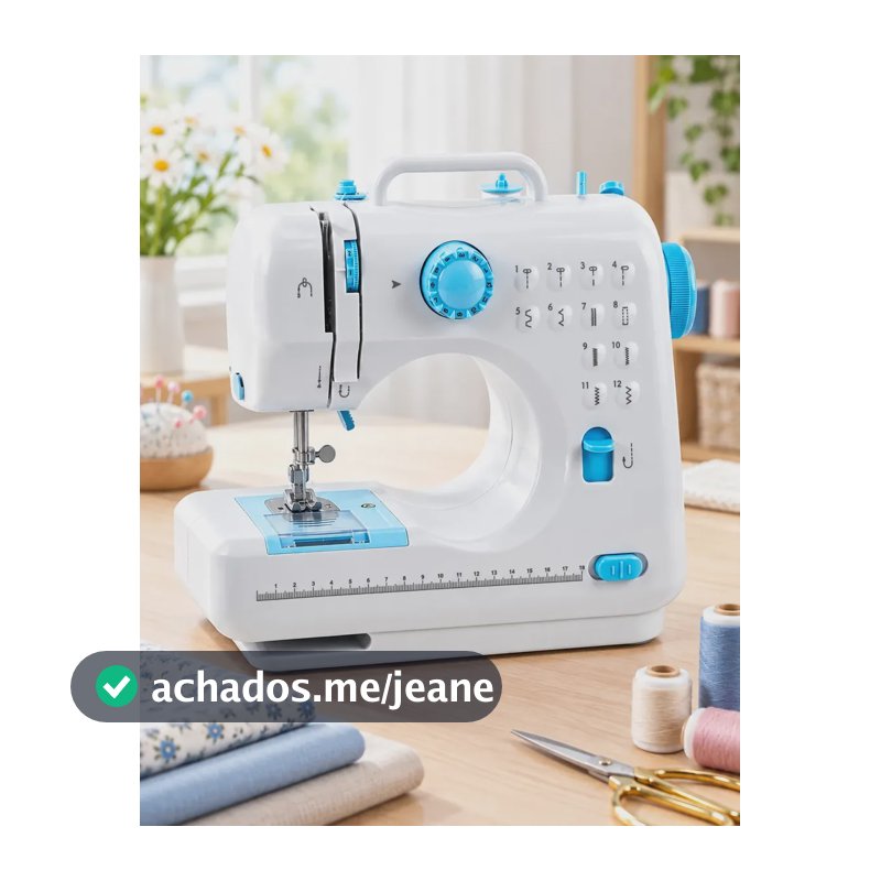 Máquina de Costura Portátil Clampzy com 12 Pontos e Iluminação LED Bivolt