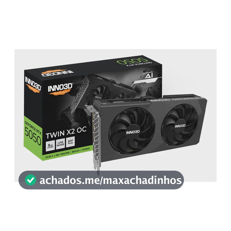 Placa de Vídeo INNO3D RTX 5050 TWIN X2 8GB GDDR6 Geforce Nvidia 4K