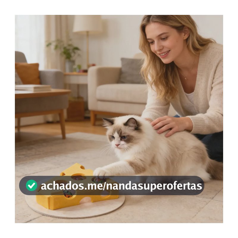 Brinquedo Terapêutico Para Gato Com Guizo E Bolinha Interativo E Anti-stress