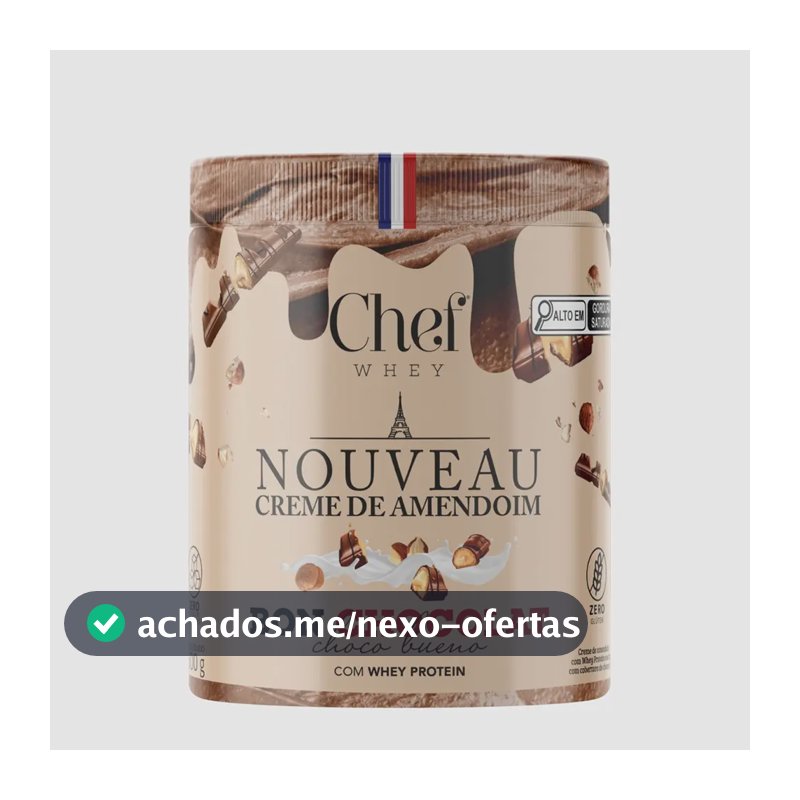 Pasta De Amendoim Premium com Whey Protein Sabor Choco Bueno 600g - Chef Whey