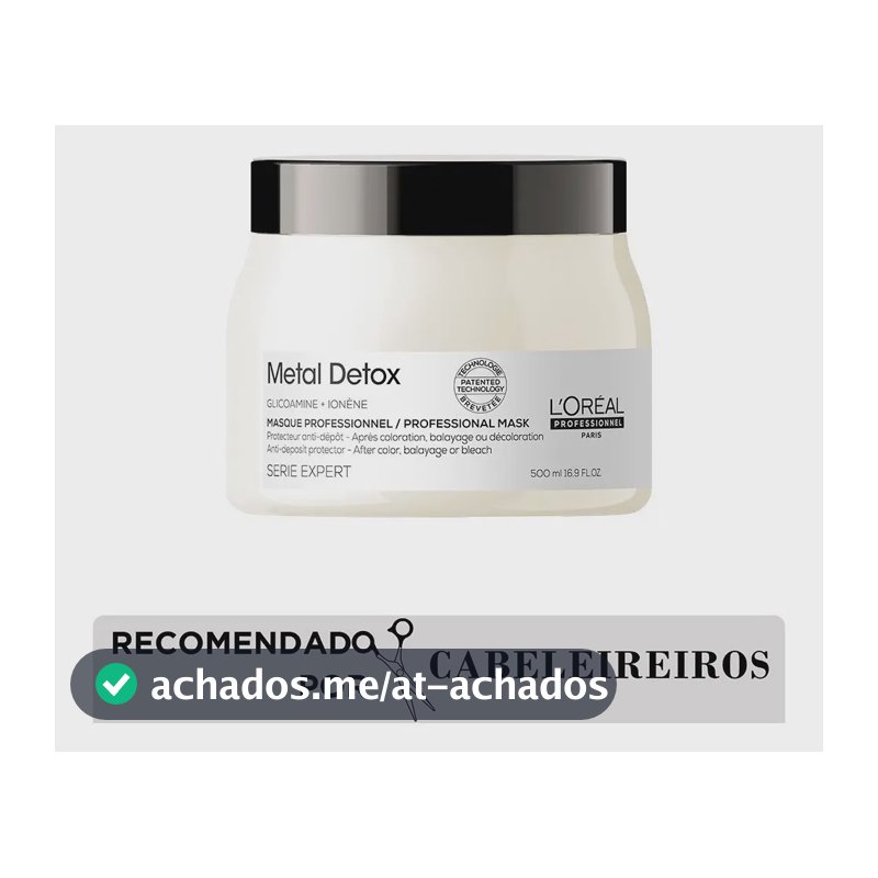 Máscara Capilar L'oréal Professionnel Metal Detox 500ml