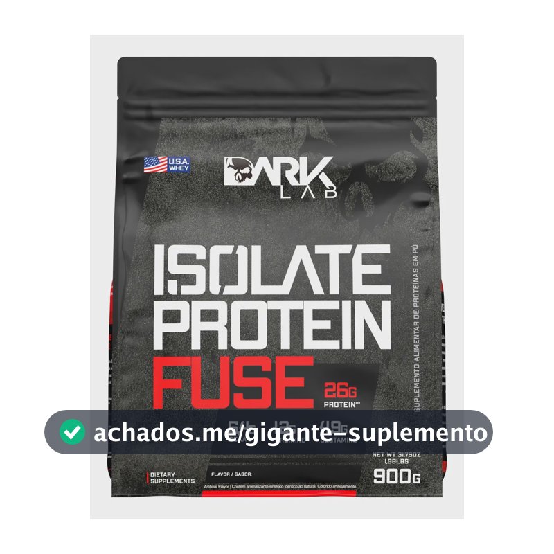 Whey Isolate Protein Fuse 900g Dark Lab Sabor Chocolate