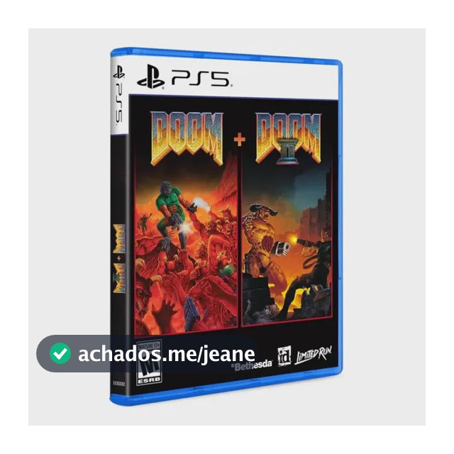 DOOM + DOOM II PS5 Mídia Física Jogo de Ação Multijogador