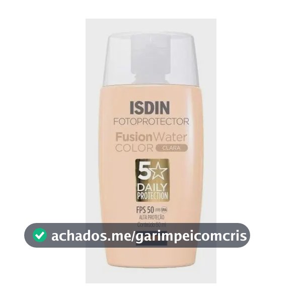 Protetor Solar Facial Isdin Fusion Water Fps50 Cor Clara
