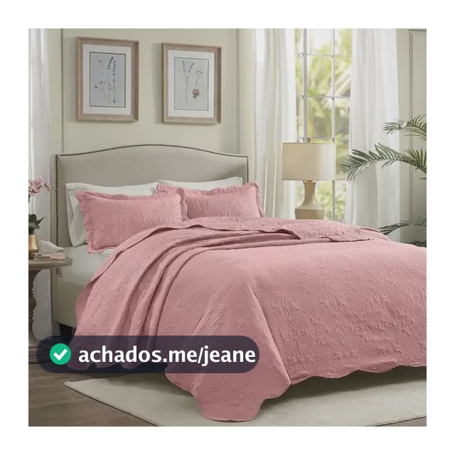 Colcha King Gigante Matelasse Estampas Cobre Leito Linda