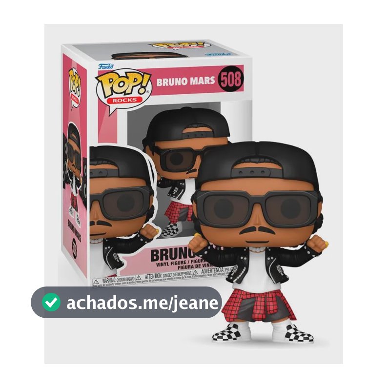 Boneco Funko Pop! Rocks Bruno Mars (apt.)