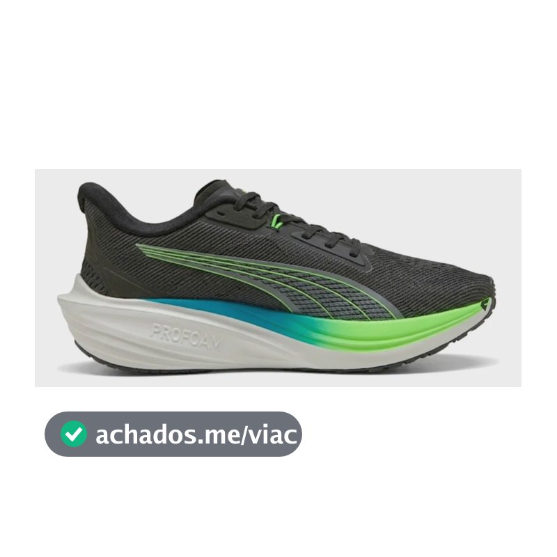 Tênis Puma Darter Pro Masculino Corrida Preto Azul E Verde Liso 40