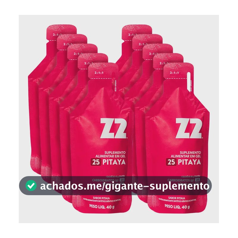 Suplemento em gel Z2 Performance Z2 Everyday Carboidratos Energy Pitaya Box 10 x 40g 10 un