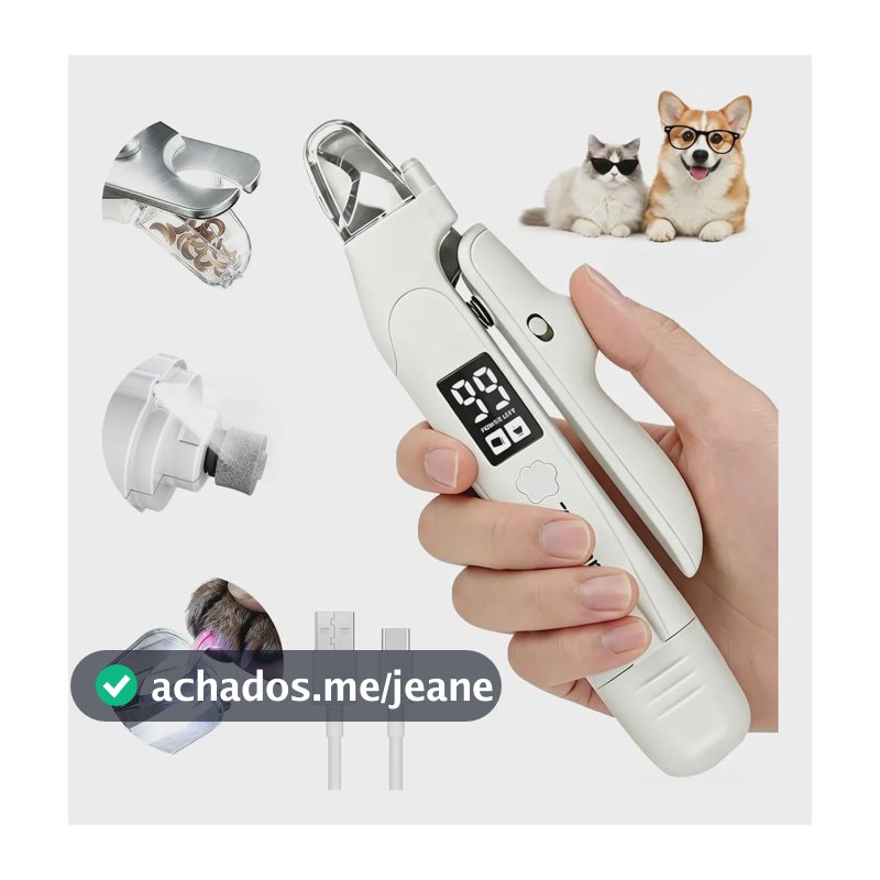 Cortador E Lixadeira 2 Em 1 Unhas Pet Cães Gatos Alicate
