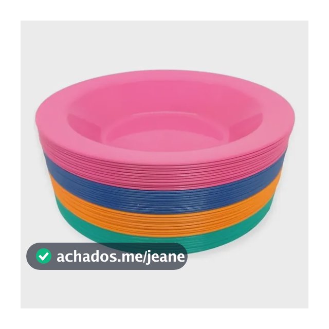 Kit 20 Unidades Pratos Fundos Redondos Plástico P Refeições