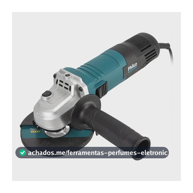Esmerilhadeira Angular Philco 950w 115mm 11000rpm 4.1/2 Azul-petróleo 220v 50/60hz