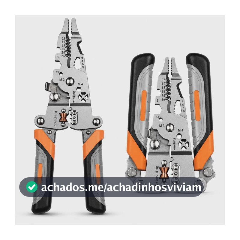Alicate Dobrável Eletricista Decapador Crimpador Beexcellent