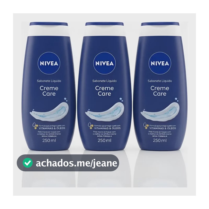 Kit 3 Sabonetes Líquidos Nivea Creme Care 250ml