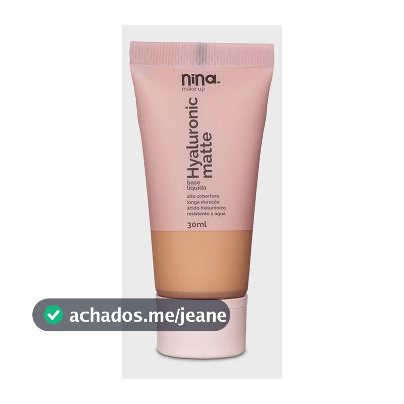Base Líquida Hyaluronic Matte Nina Makeup 3