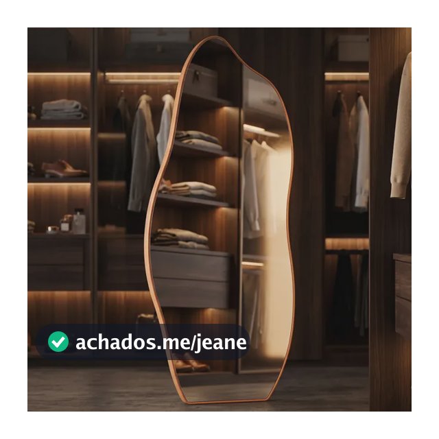 Espelho Decorativo Grande Corpo Inteiro Moldura Couro 170x70