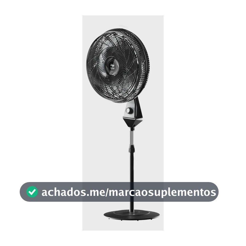 Wap Ventiladores Flow Turbo Coluna De pé - 50 cm - 60 - Preto Cinza - Plástico - 8