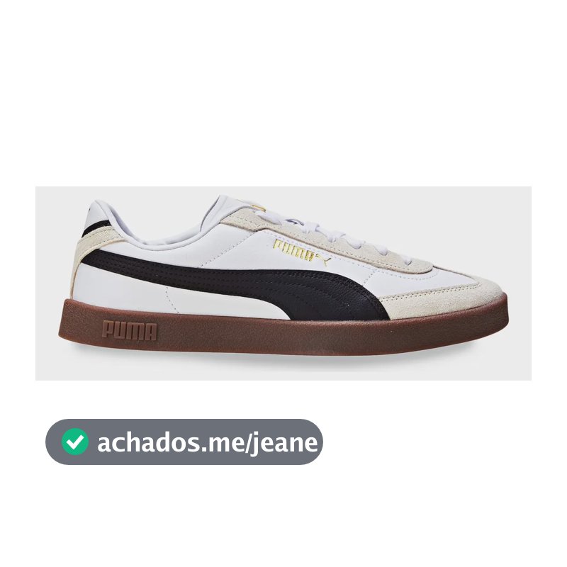 Tênis Casual Feminino Club Il Era Puma Branco E Bege E Preto Liso 41 Eu