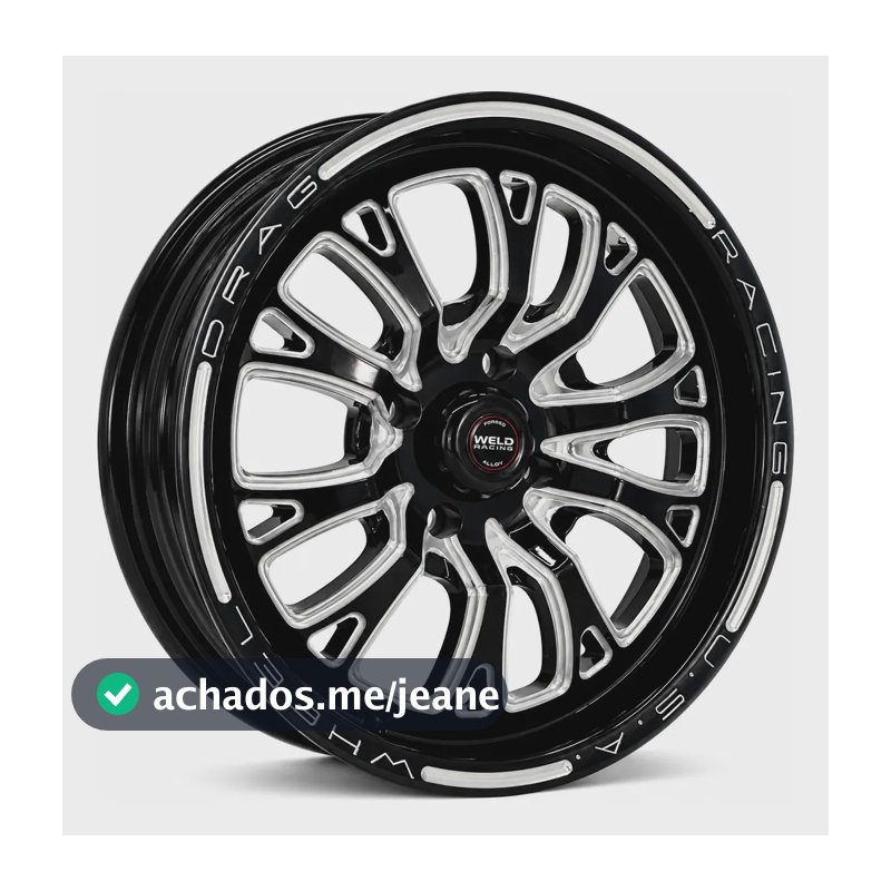 Rodas Aro 15 4x100 Tala 4 Weld Drag Racing Kr M38 / 2 Rodas Preto Miling 4x100