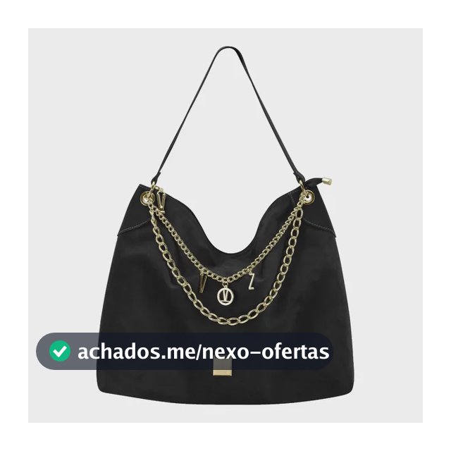 Bolsa Vizzano De Ombro Corrente Dourada 10107.1 Preto
