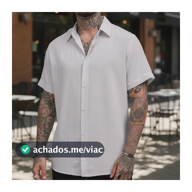 Camisa De Botão Masculina Manga Curta Social Verão Slim