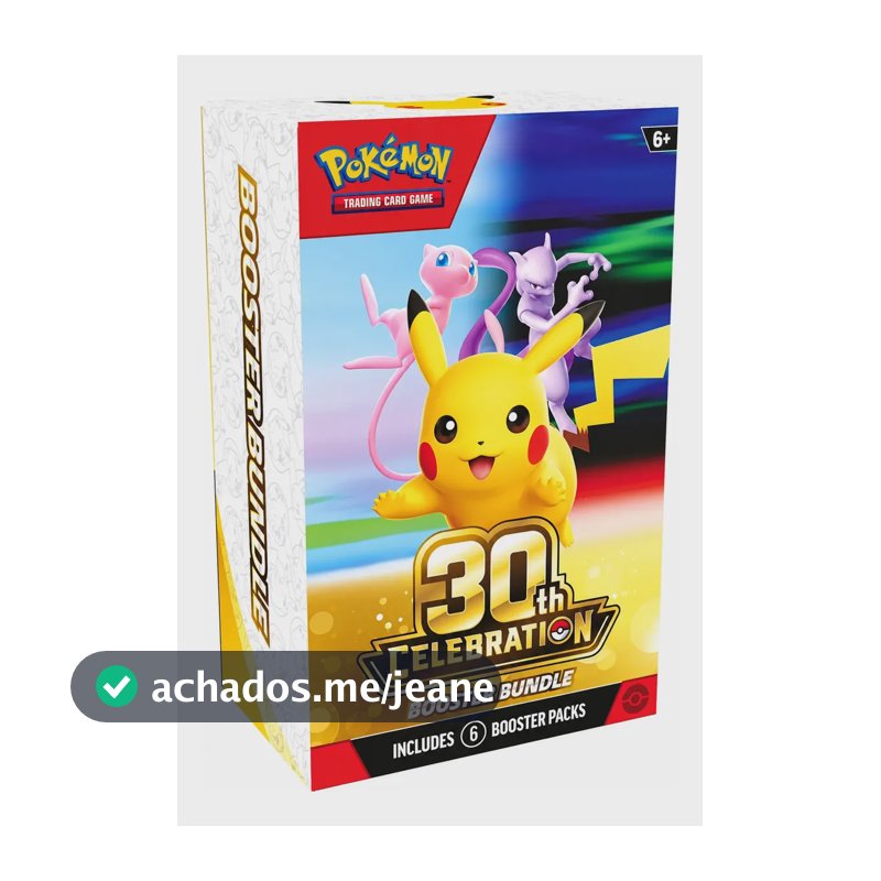 Booster Pokemon Tcg Coleção 30 Anos Com 6 Pacotes Português