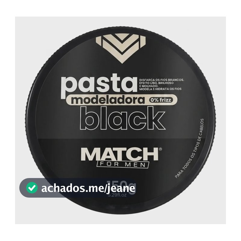 Pomada Black Match For Man 150g Pigmentante Cabelos Branco