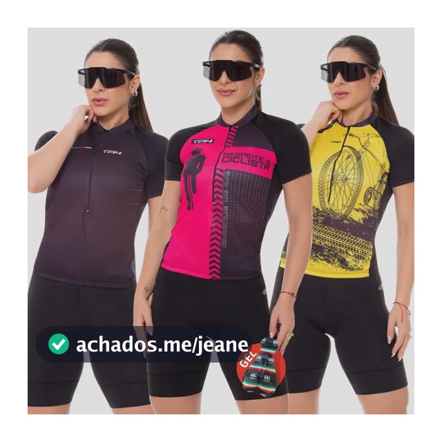 Conjunto Ciclismo Feminino Camisa Camiseta Bermuda Gel Bike