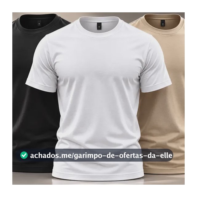Kit 3 Camisetas Básicas 100% Algodão Masculina Premium Daily