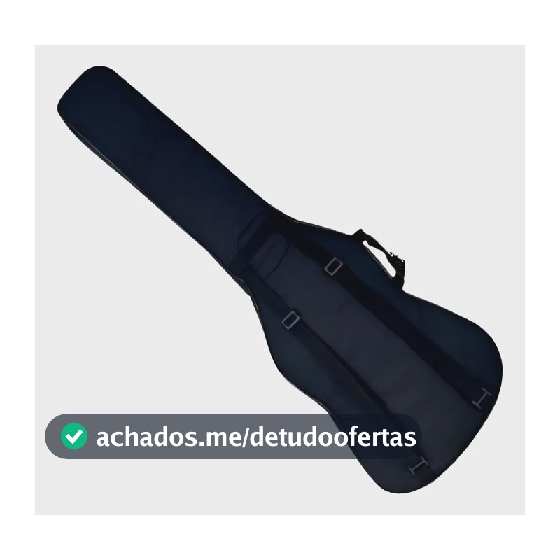 Capa Bag Case Contra Baixo Acolchoada Impermeável Premium Preto