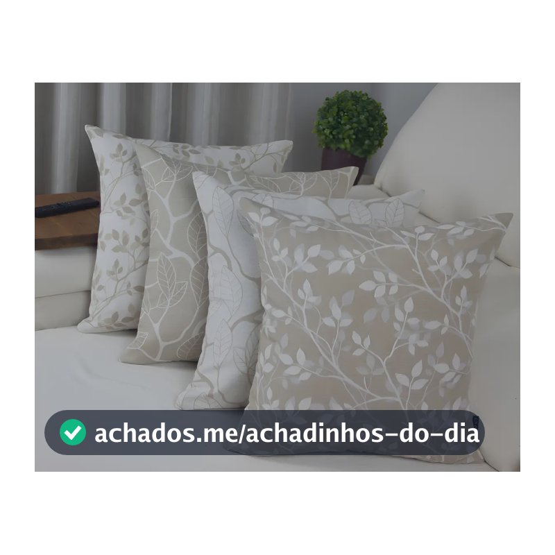 Kit 4 Capas Almofada Jacquard Full Risco + Espiral