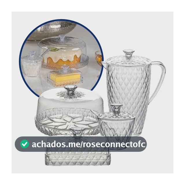Kit Cozinha 4 Itens Jarra Manteigueira Queijeira Açucareiro