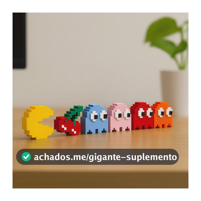 Kit Pac-man 6 Em 1 Decoração Clássico Geek Alta Qualidade
