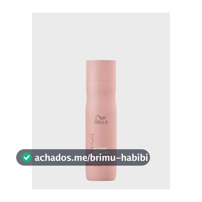 Invigo Blonde Recharge Shampoo Desamarelador 250ml Cabelos Loiros Radiantes Com Um Tom Frio e Platinado Wella Profissional