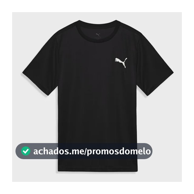 Camiseta Ess Small Puma Logo Poly Tee Masculina Puma Preto M