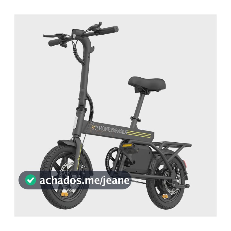 Bicicleta Elétrica Dobrável HONEYWHALE B20-2 de 350W e Aro 14, para Adultos
