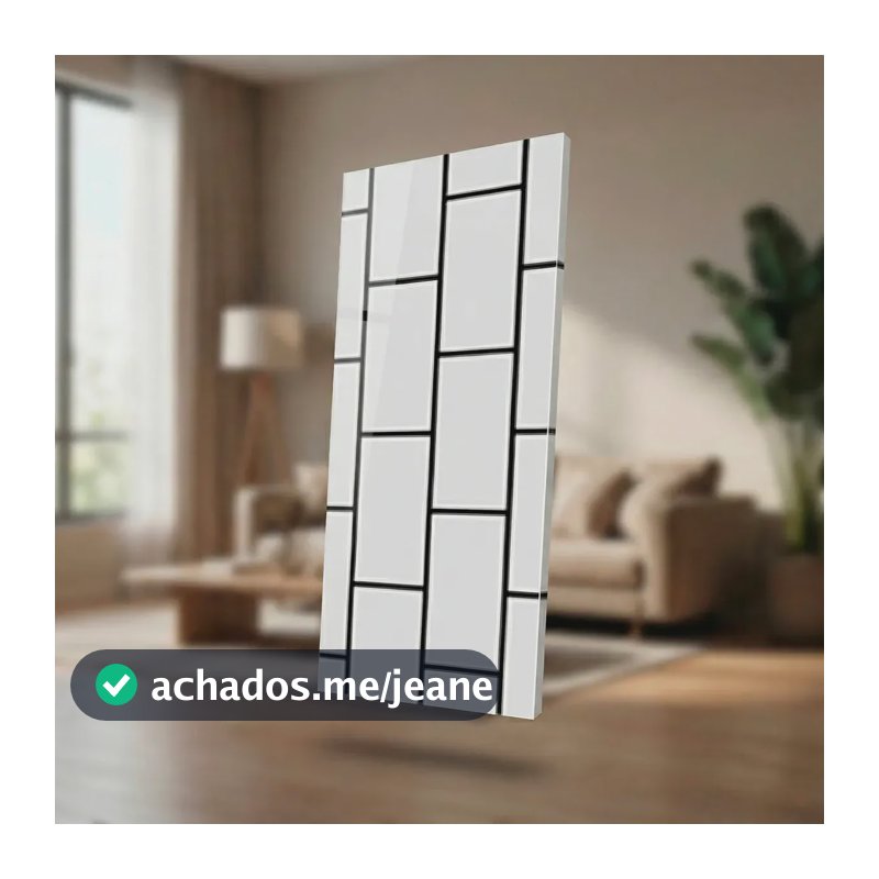 Kit 10 Placas 3d Autocolante Para Parede Decorativa Pvc Cor Tijolo/Branco