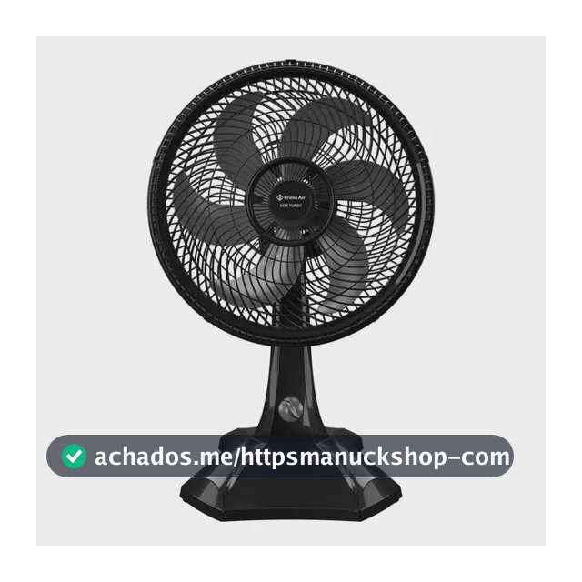 Ventilador De Mesa Britânia Prime Air AVTE300 Preto com 6 Pás e 3 Velocidades