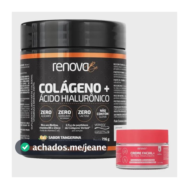 Kit Colágeno Verisol Com Ácido Hialurônico Renova Be