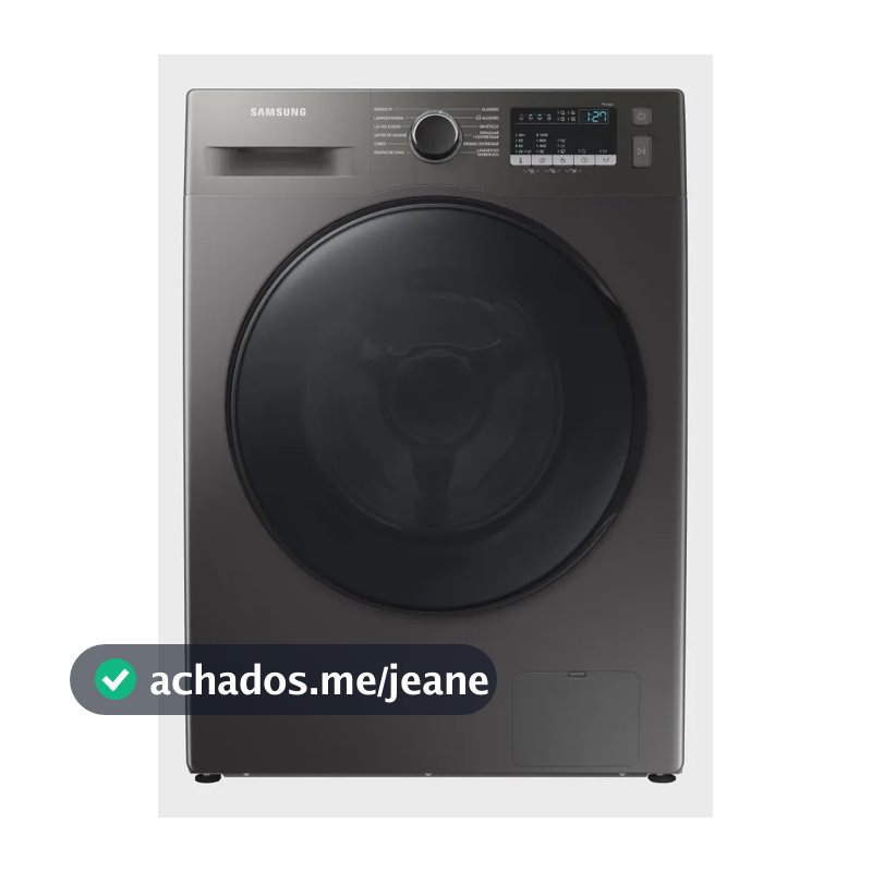 Lavadora Inverter Samsung Porta Black Ww11t Inox 11kg