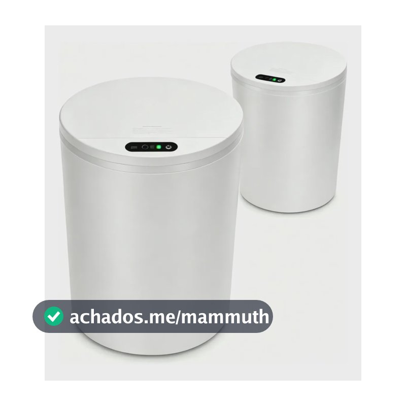 Lixeira Inteligente Automático 16l Para Casas Cozinhas Banho Branco