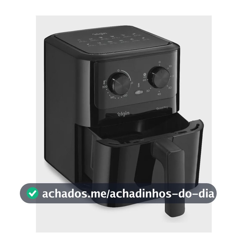 Fritadeira Elétrica Air Fryer Quad Fry 4,2 L,1400w Preto Elgin