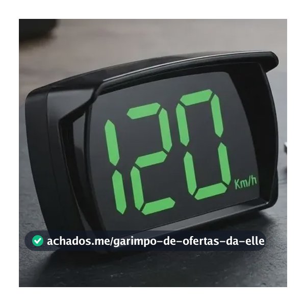 Velocímetro Digital Usb Gps Hud Head Up Display Km/h Preto