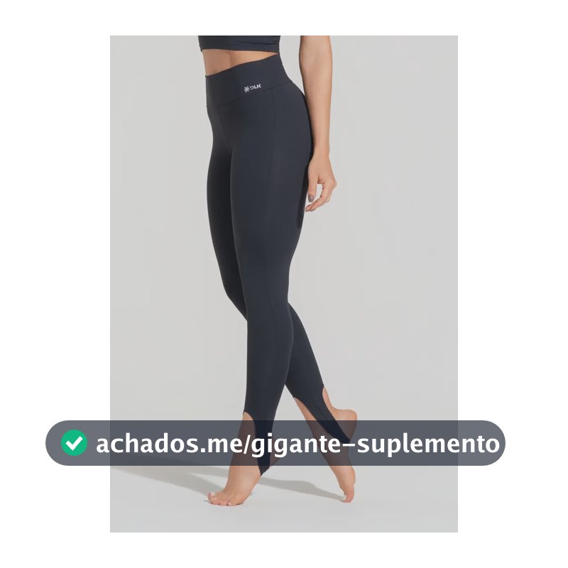 Legging Fitness Feminina Com Pézinho Básica Dlk Preto G