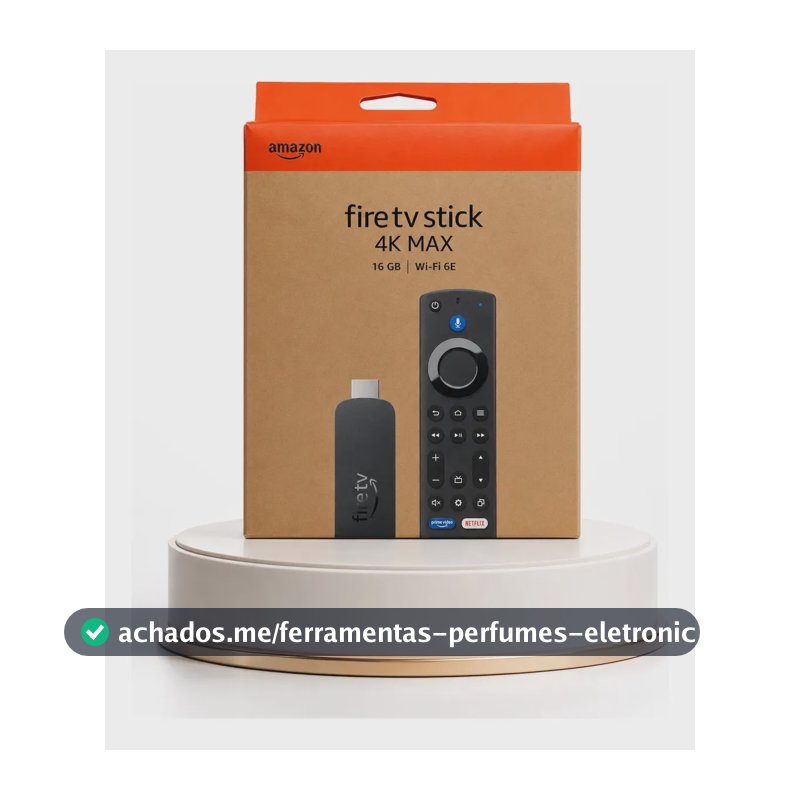 Amazon Fire Tv Stick 4k Max 16gb Wi-fi 6 e Alexa Controle Por Voz Preto