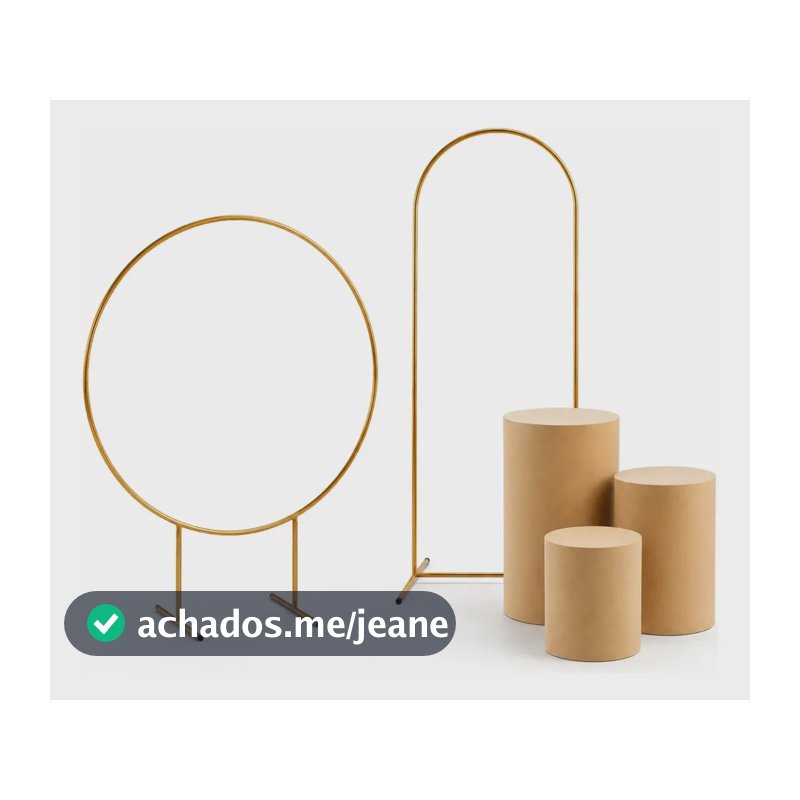 Kit Painel Festa Arco Redondo Trio Cilindros Mdf Decoração