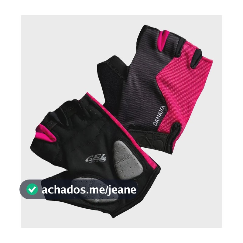 Luvas Ciclismo Flames Gel Dedo Curto - Rosa/preto - Damatta Rosa M