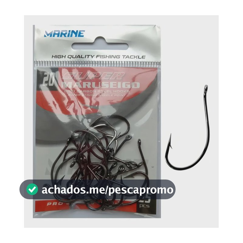 Anzol Pesca Ponta Reta Forte Preto Corvina Pampo Sargo Bom