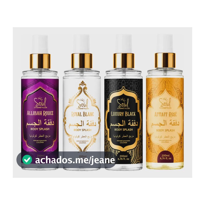Body Splash Arabe Kit C/4un 200ml Masculino Feminino 200ml
