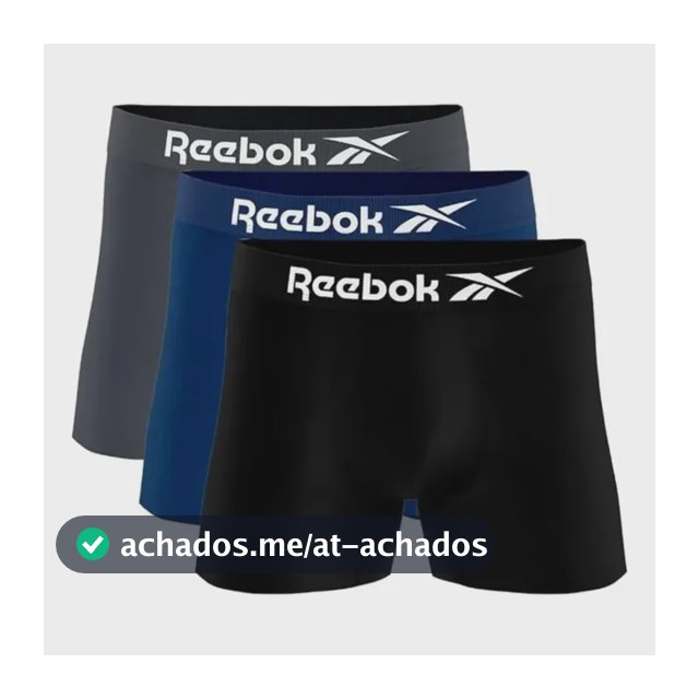 Kit 3 Cuecas Reebok Original Em Microfibra Sem Costura